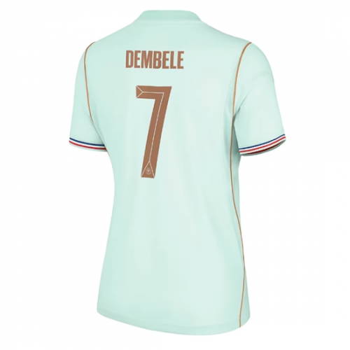 Billige Fotballdrakt Frankrike Ousmane Dembele #7 Replika Bortedrakt Dame VM 2026 Kortermet Billige Fotballdrakt Frankrike Ousmane Dembele #7 Replika Bortedrakt Dame VM 2026 Kortermet